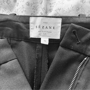Sezane Black Straight Leg Pants